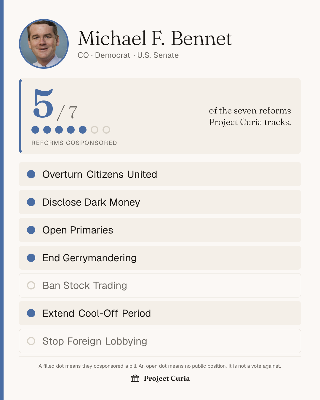 Bennet on all seven reforms