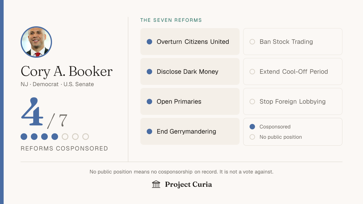 Booker on all seven reforms