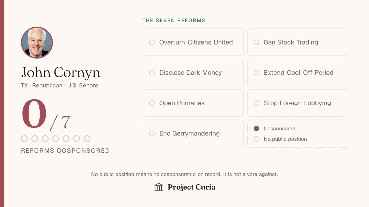 Cornyn on all seven reforms