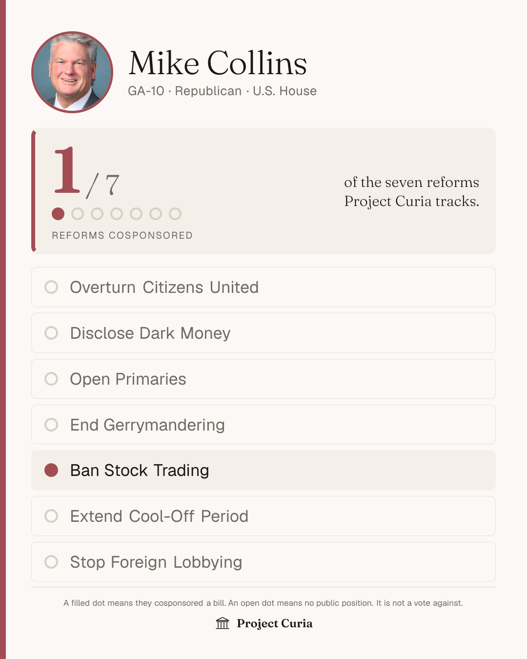 Collins on all seven reforms