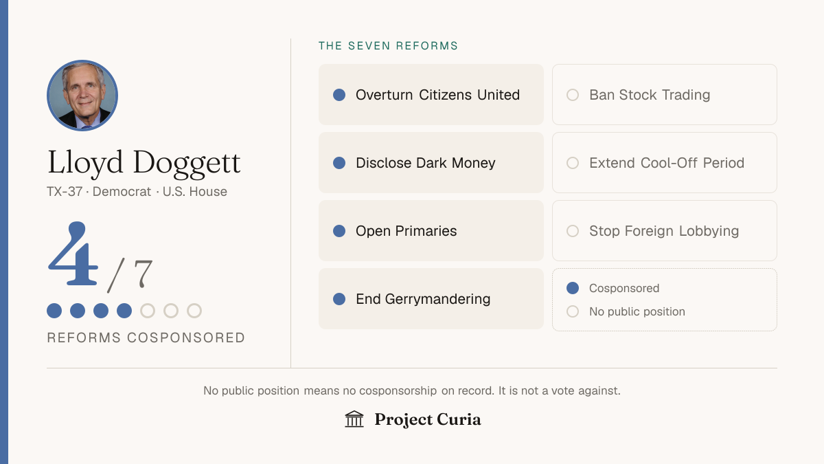 Doggett on all seven reforms