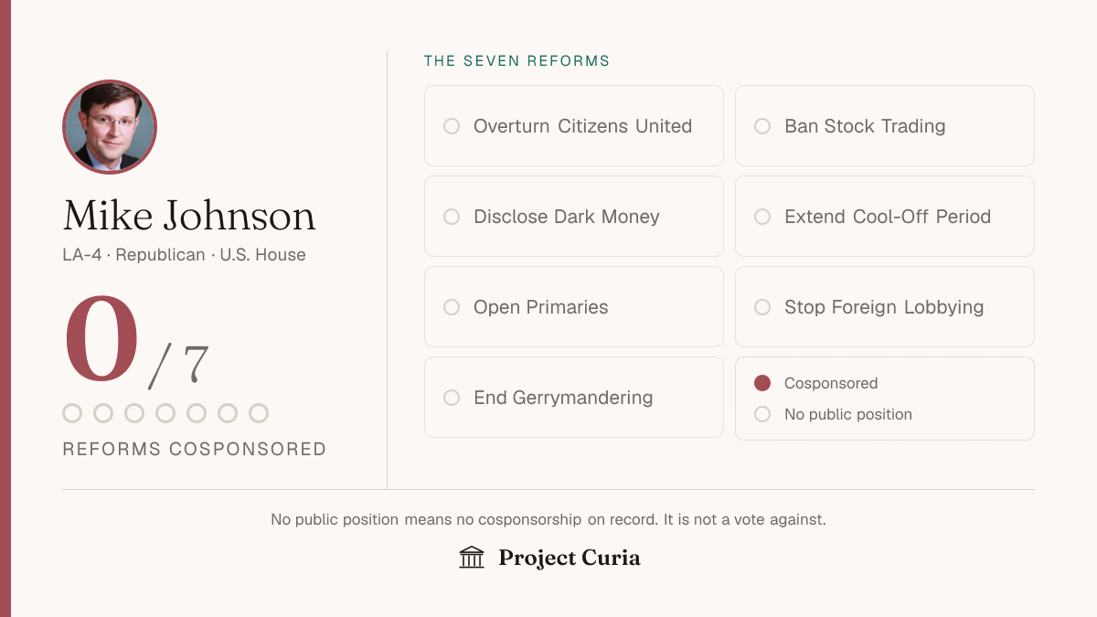 Johnson on all seven reforms