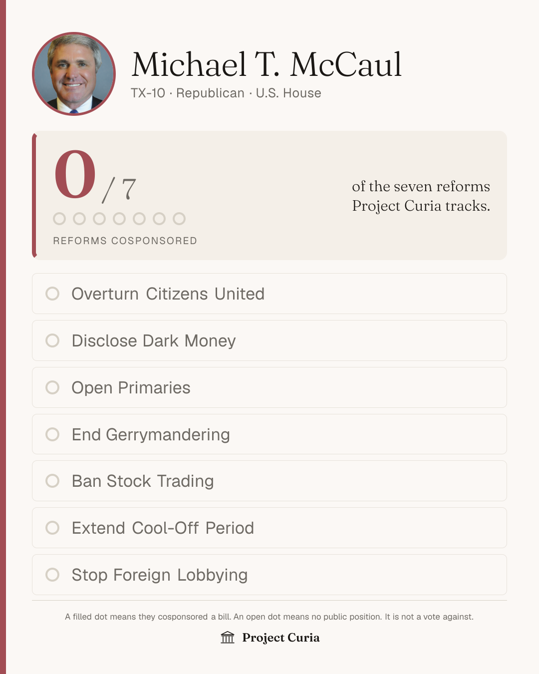McCaul on all seven reforms