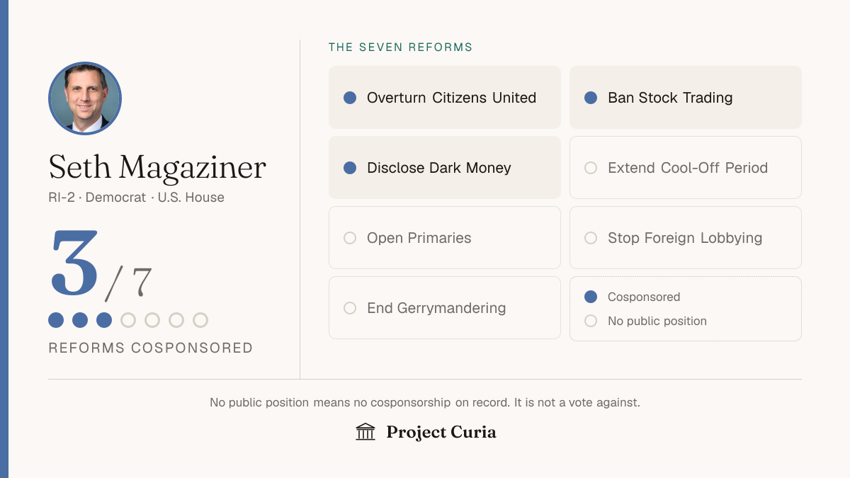 Magaziner on all seven reforms