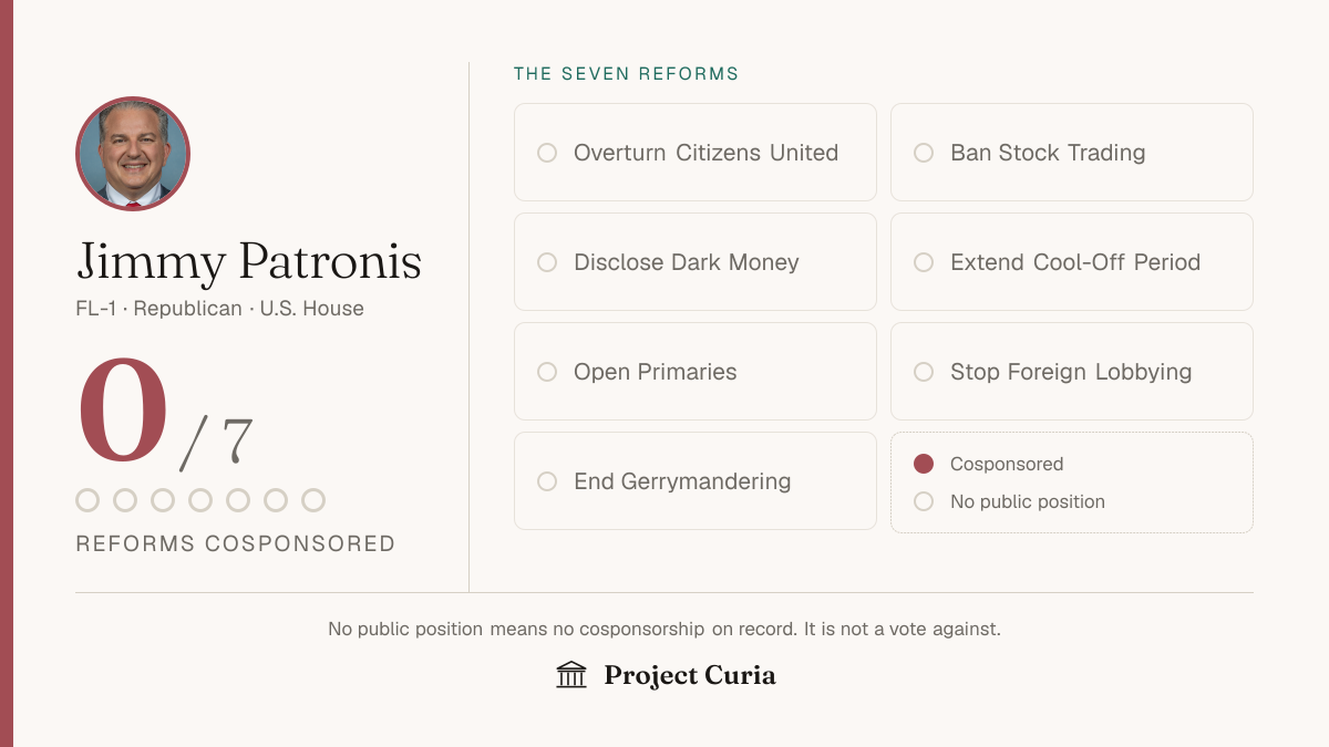 Patronis on all seven reforms