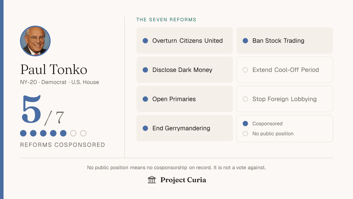 Tonko on all seven reforms